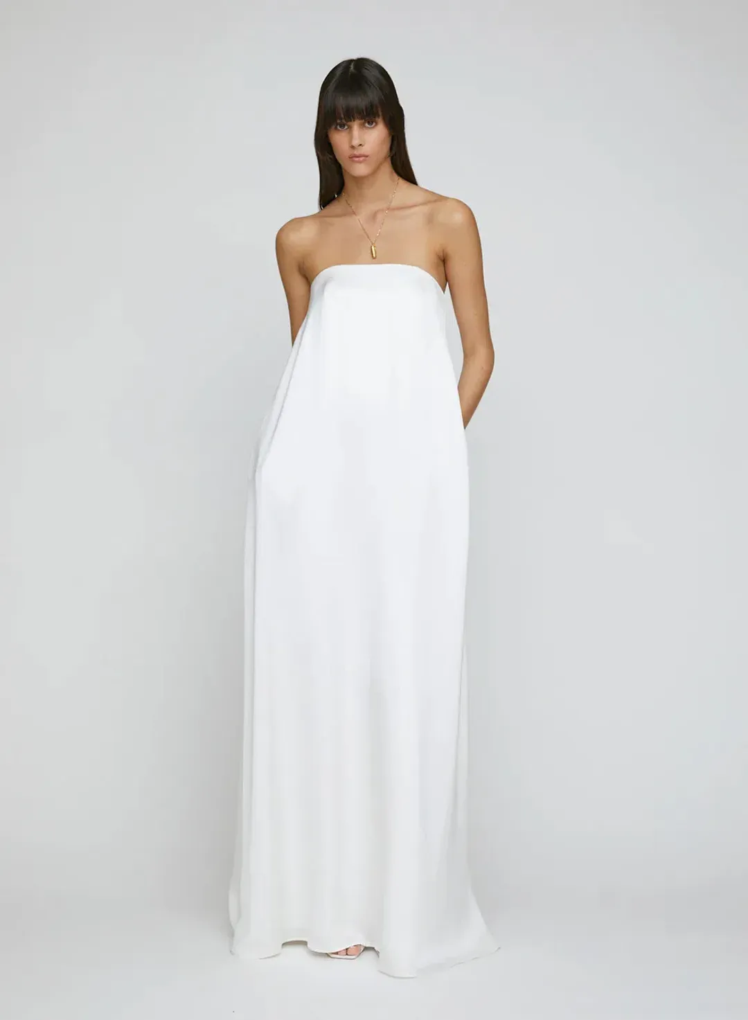 Anna Quan Delfina Gown Ivory White Size AU 10 for rent on The Volte - main image