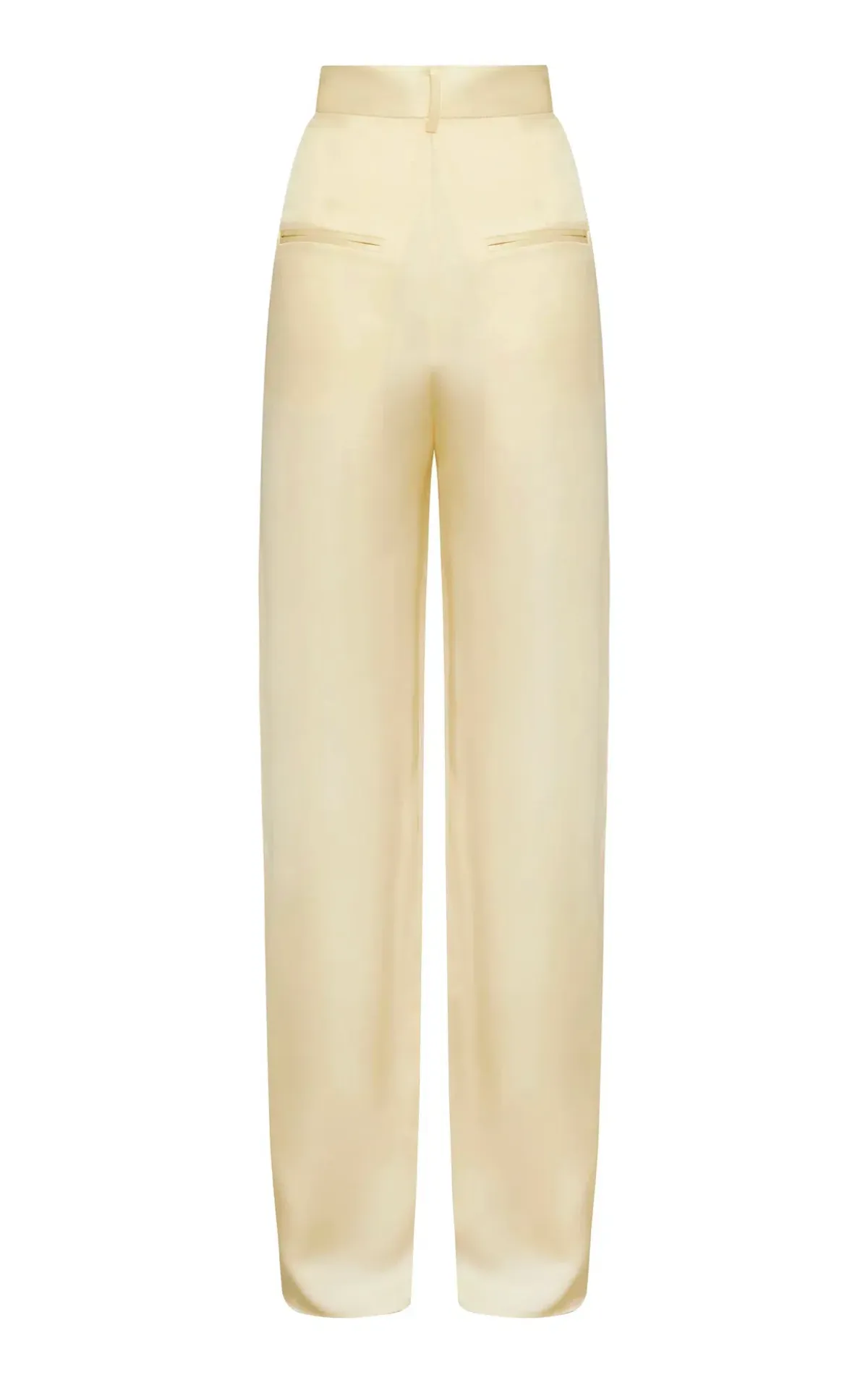 Michael Lo Sordo Relaxed Silk Boy Pant Pale Yellow Size AU 8 - Image 4