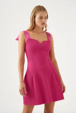Aje Amber Knit Dress Pink Size AU 8 for rent on The Volte - image 3
