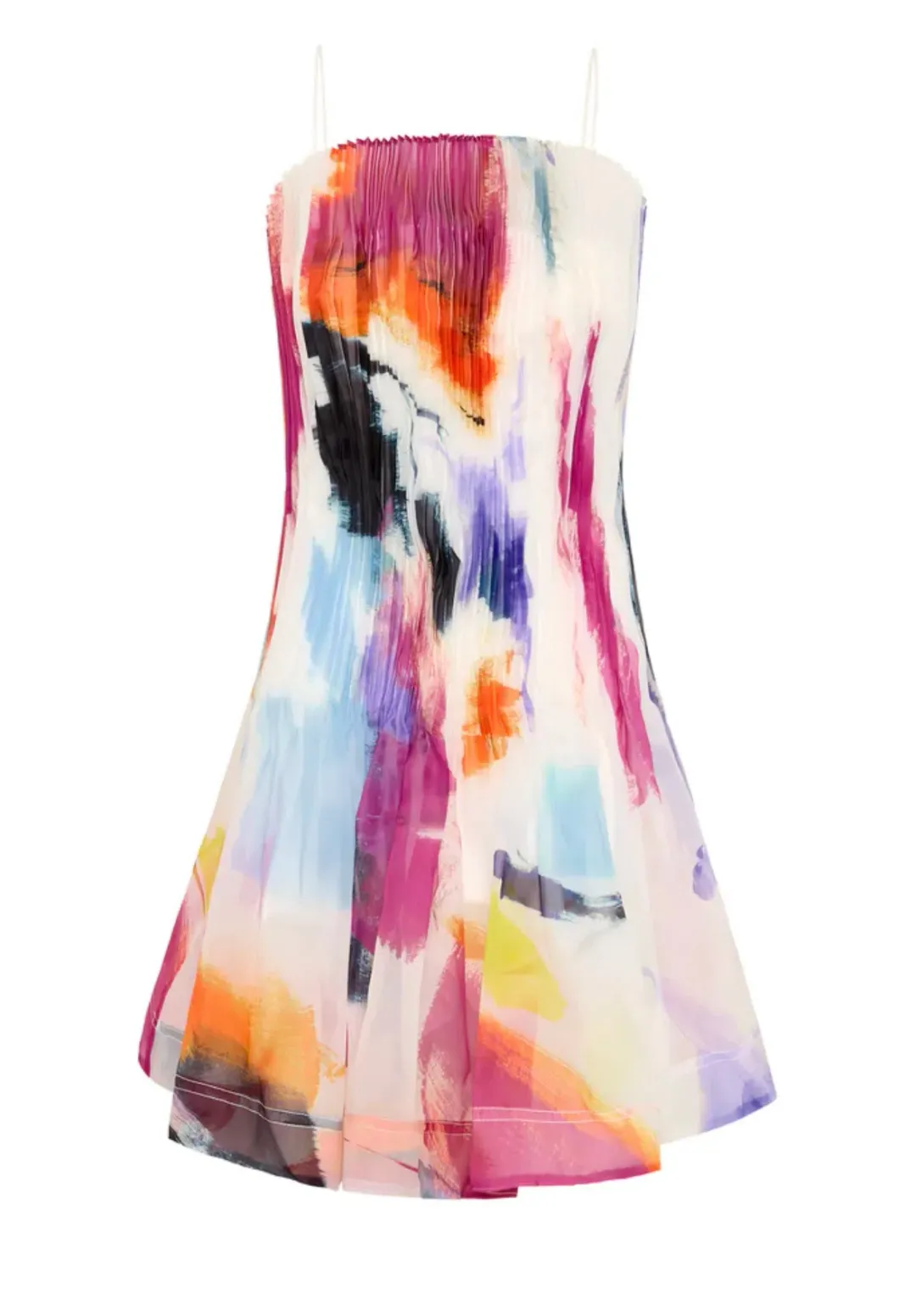 Aje Celestial Pleated Mini Dress Multi-colored Size AU 6 for rent on The Volte - main image