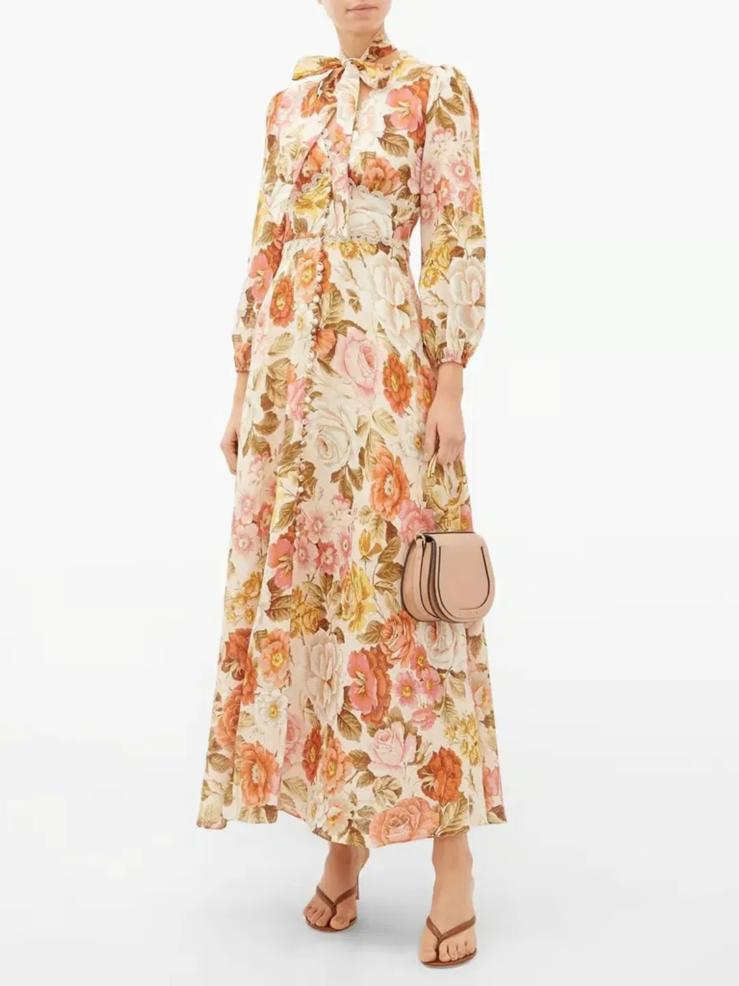 Zimmermann Bonita Floral Print Maxi Dress Size 0/AU 8 for rent on The Volte - main image