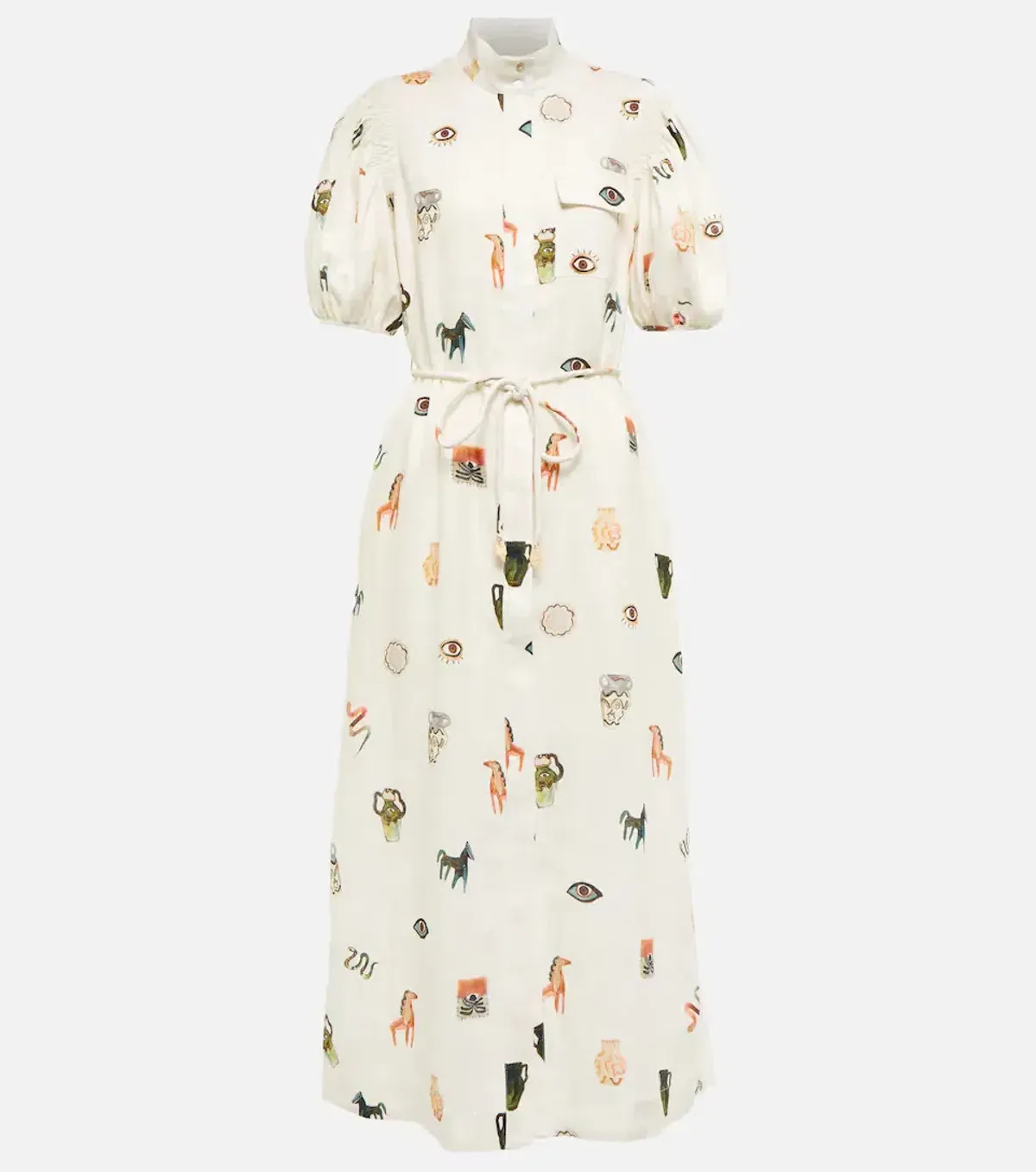 Alemais Hera Midi Shirt Dress Print Size 14 - Image 3