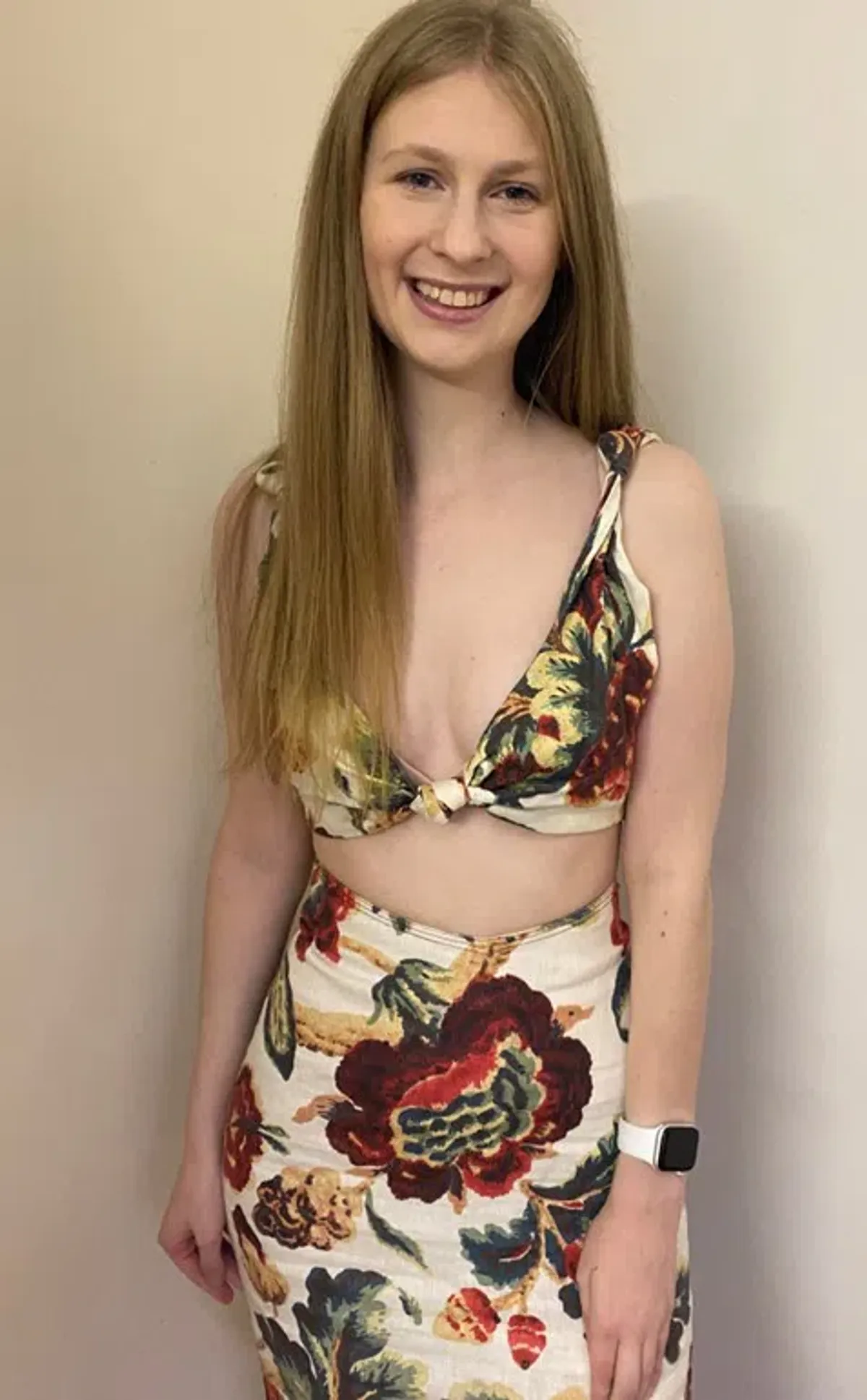 Sir Ambroise Top & Skirt Floral Size 8 - Image 2