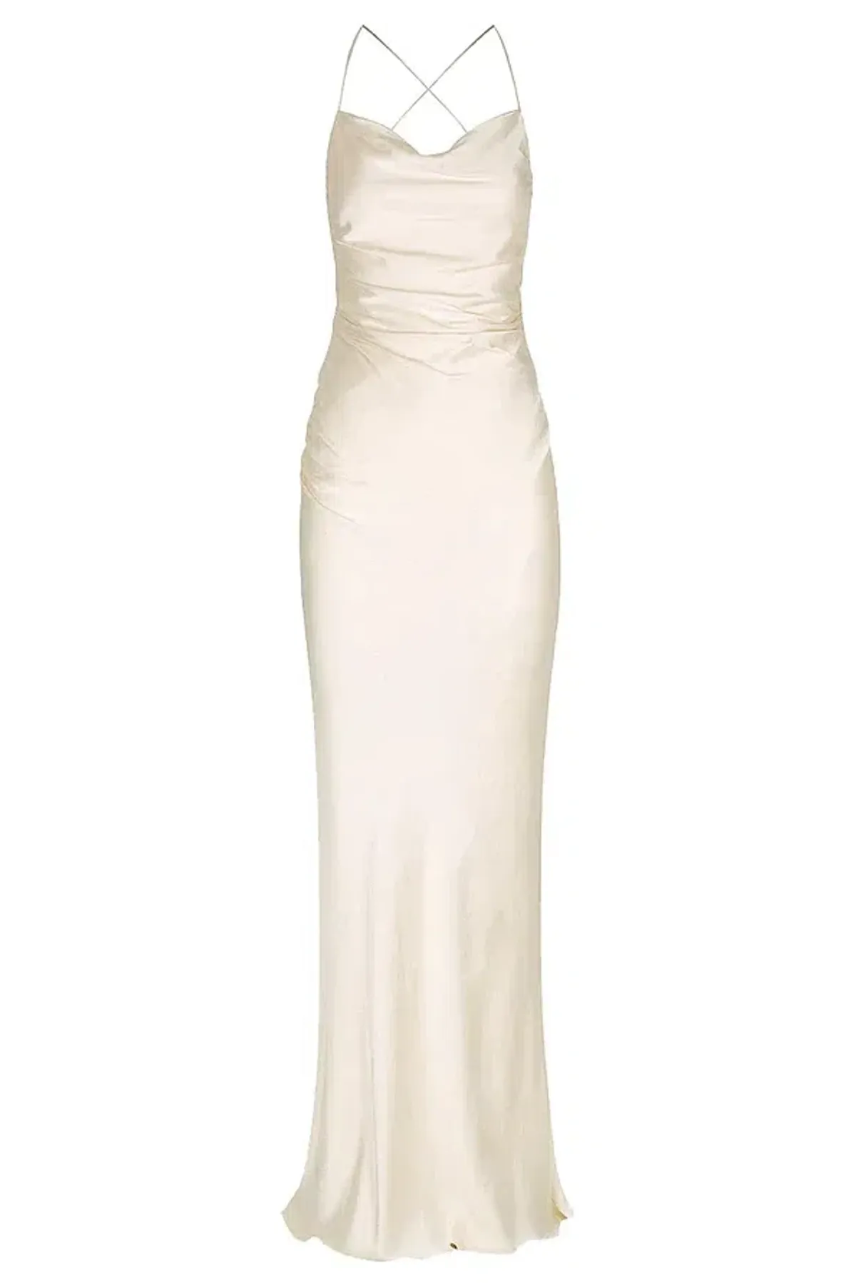 Shona Joy La Lune Lace Back Maxi Dress Cream Size 8 - Image 3