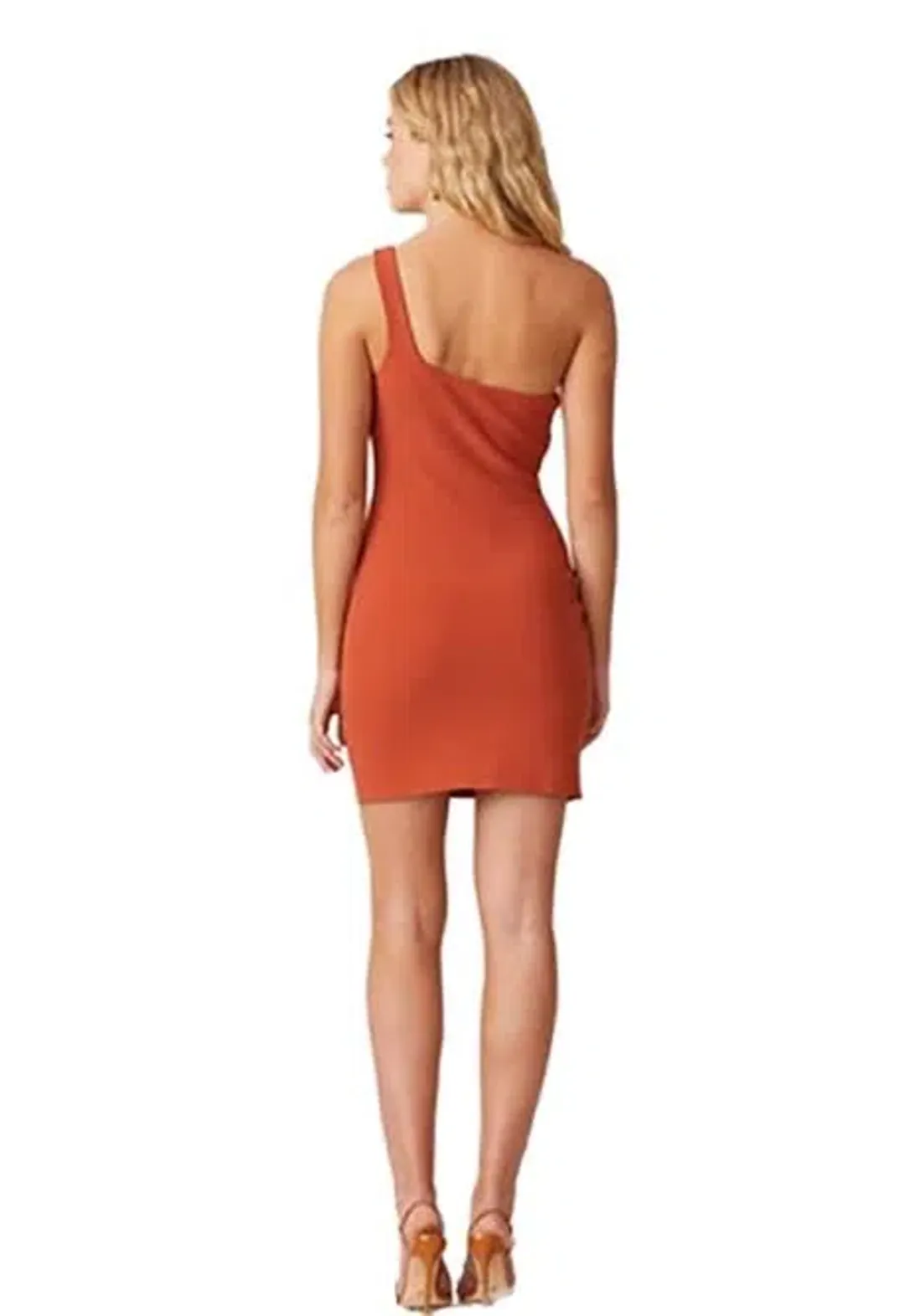 Bec & Bridge One Shoulder Mini Dress In Rust Size 8 for rent on The Volte - main image