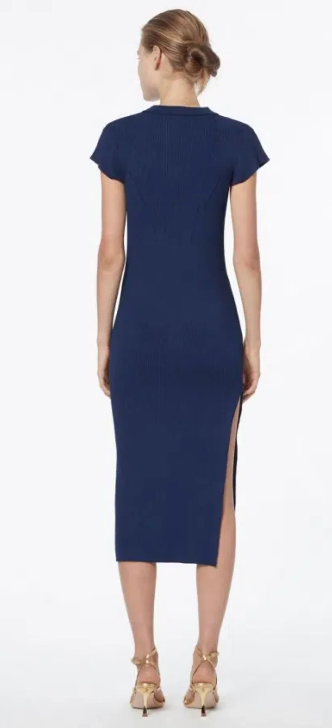 MANNNING CARTEL MVP KNIT POLO DRESS NAVY SIZE XS for rent on The Volte - main image