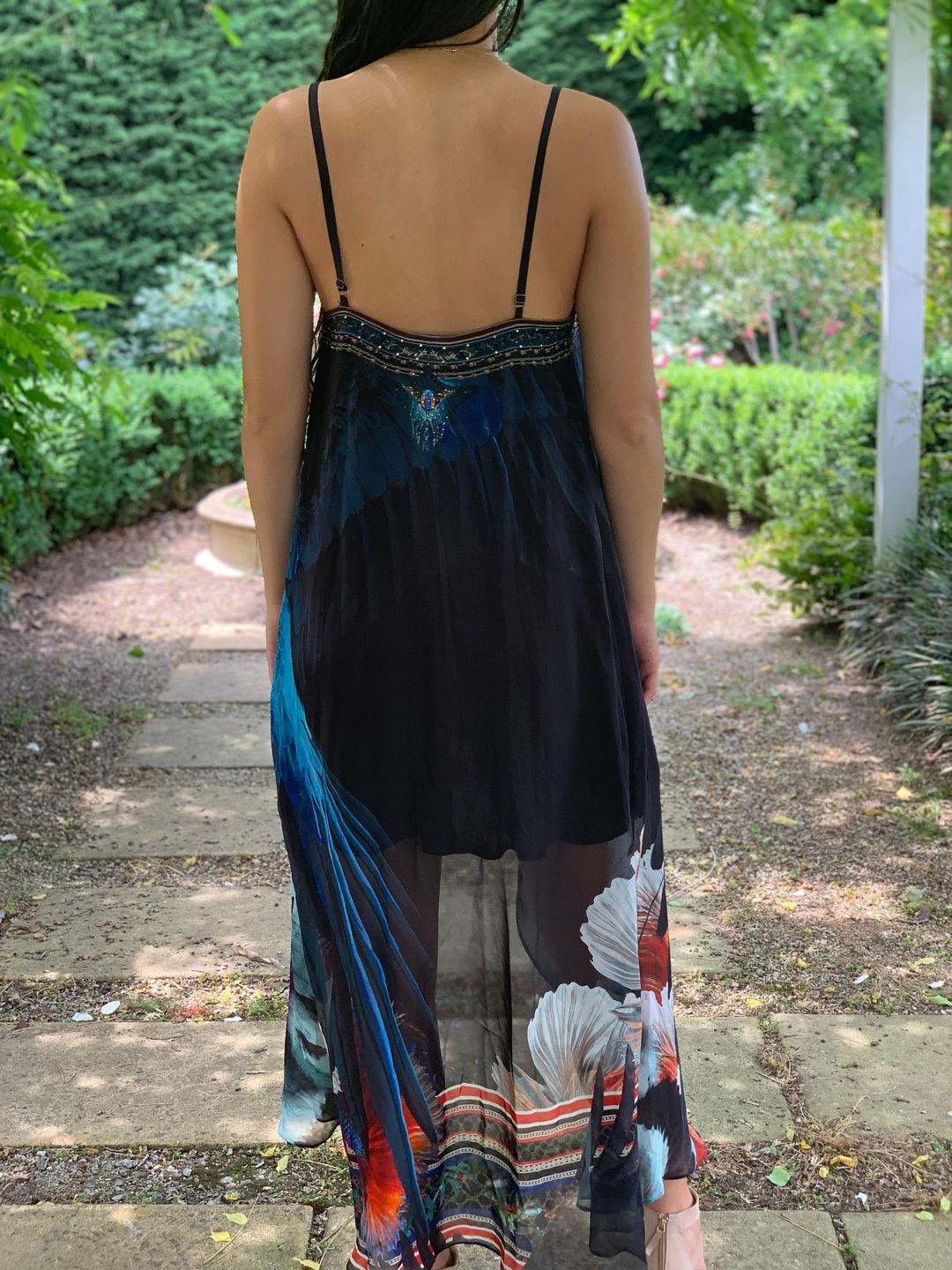 Camilla Night Flight Mini Dress with Overlay Print Size S for rent on The Volte - main image