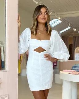 Bec & Bridge Romantique Mini Dress White Size 8 for rent on The Volte - image 3