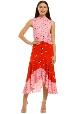 Rebecca Vallance Ruby Ruffle Dress Multi Size 6 for rent on The Volte - image 1