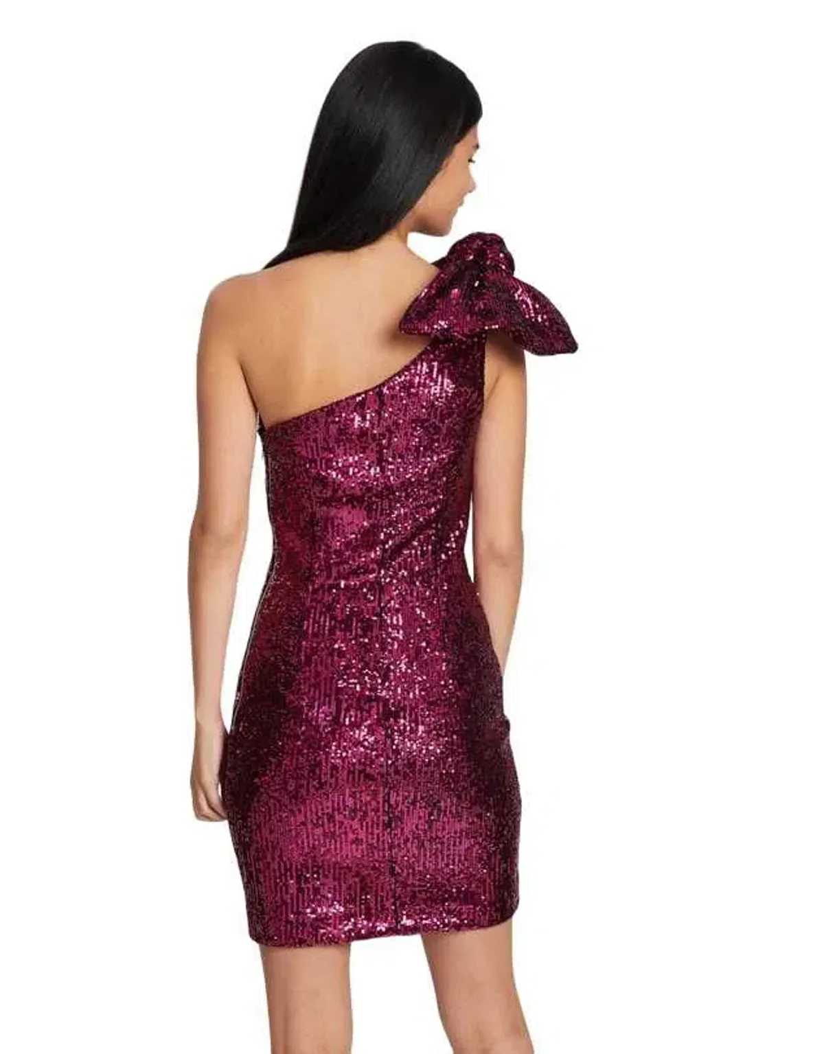 By Johnny Flash Tied Up Dress Pink Sequin Size 8 - Image 2