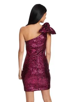 By Johnny Flash Tied Up Dress Pink Sequin Size 8 for rent on The Volte - image 2