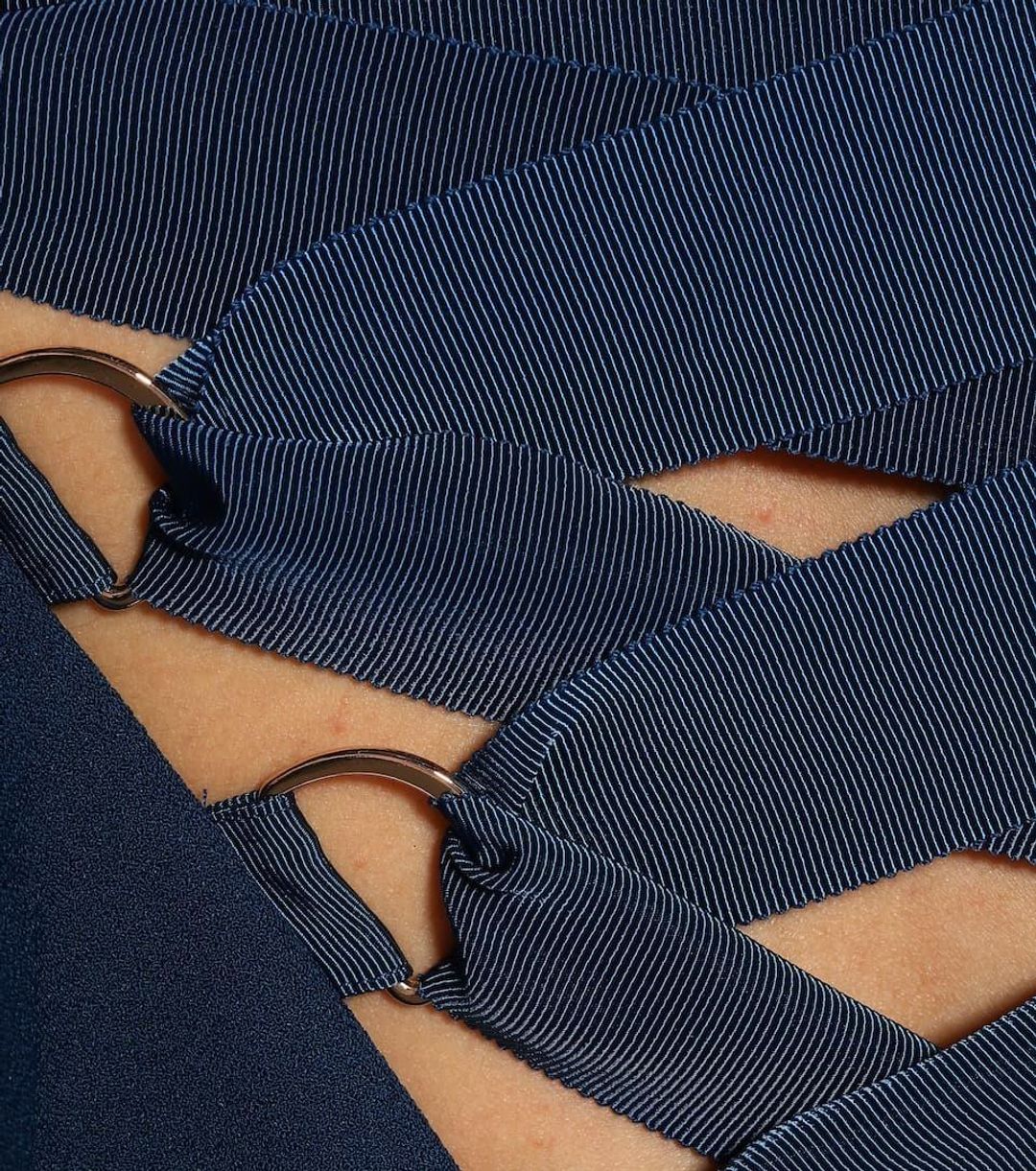 Rebecca Vallance Aegean off-the-shoulder dress navy size 12 for rent on The Volte - main image