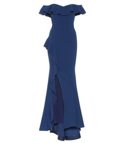 Rebecca Vallance Aegean off-the-shoulder dress navy size 12 for rent on The Volte - image 2