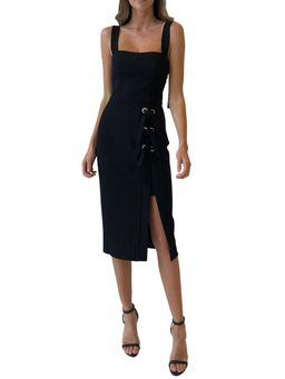 Rebecca Vallance Celestina Tie Dress in Black size 8 for rent on The Volte - image 1