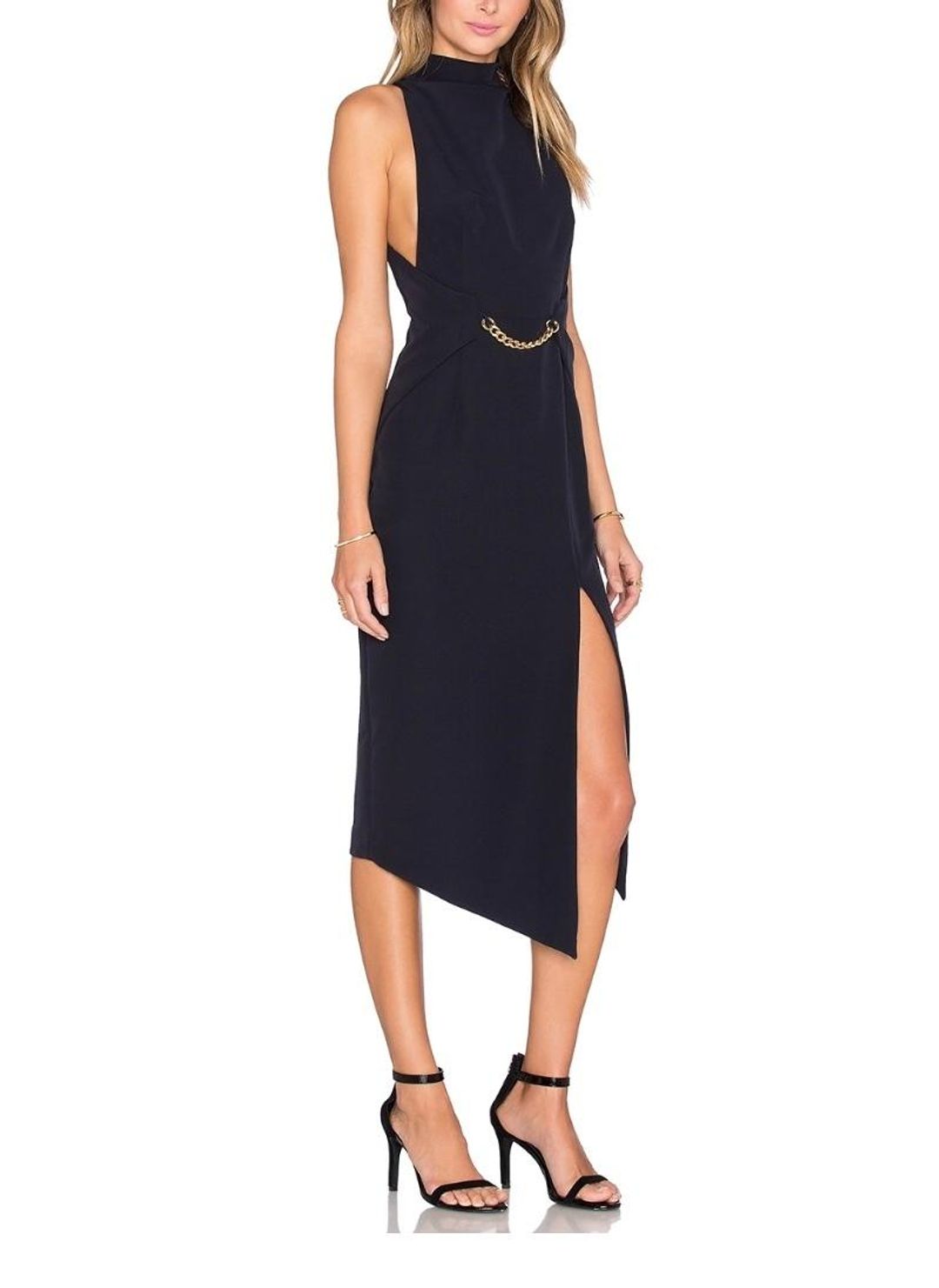 Shona Joy Admiral High Neck Dress in Navy size 6 for rent on The Volte - main image