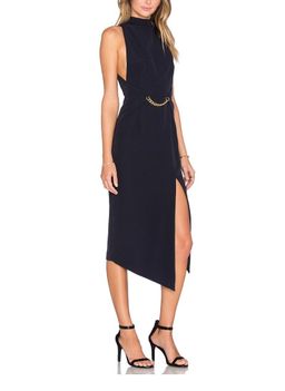Shona Joy Admiral High Neck Dress in Navy size 6 for rent on The Volte - image 2