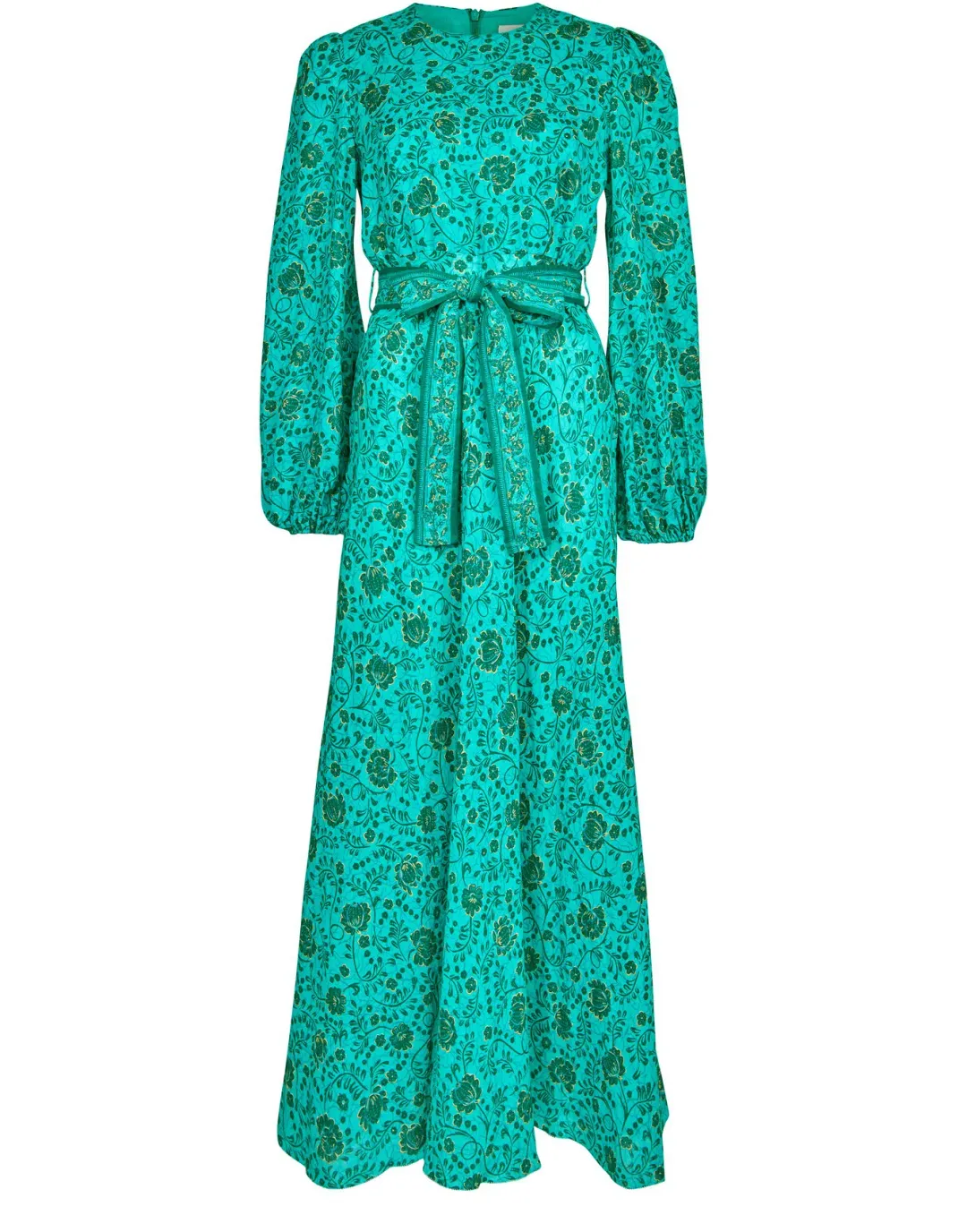 Zimmermann The Lulu High Neck Dress in Jade Floral Size 1 / Au 10 for rent on The Volte - main image