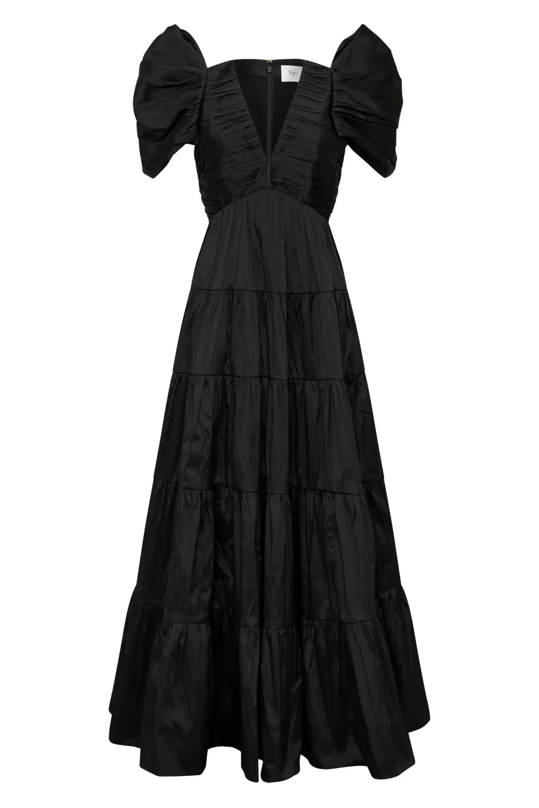 Aje Statuesque Tiered Gown Black Size 4 for rent on The Volte - main image