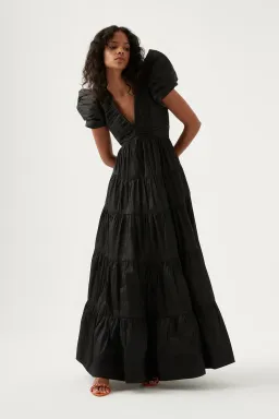 Aje Statuesque Tiered Gown Black Size 4 for rent on The Volte - image 1