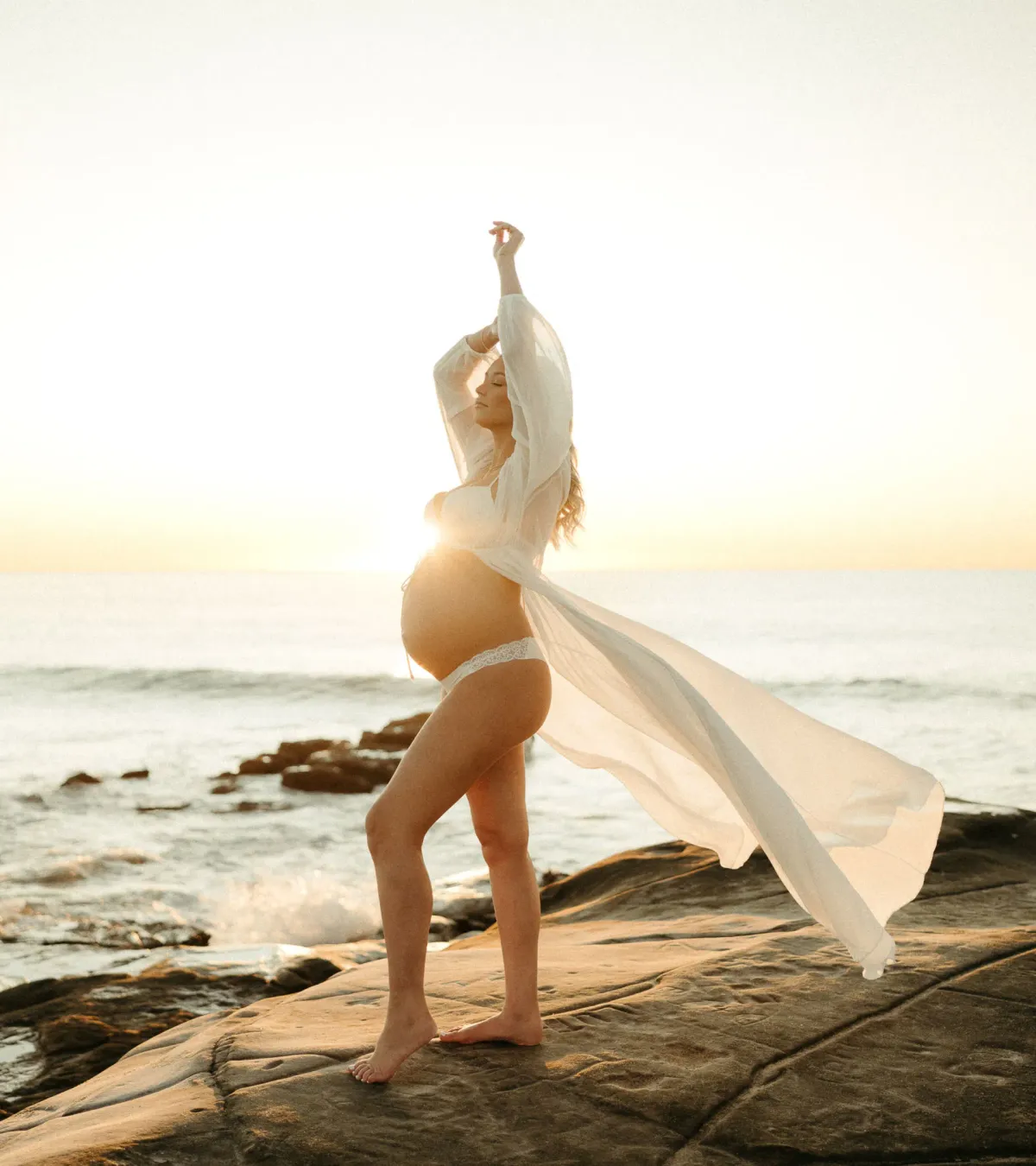 Robed.Co Sheer Robe Ivory One Size Fits Most (Regular Length) - Image 8