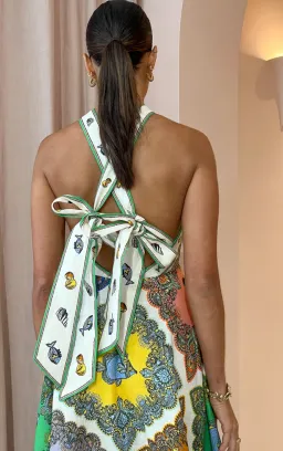 Alemais Trippy Troppo Halter Midi Dress Multi Size 12 for rent on The Volte - image 8