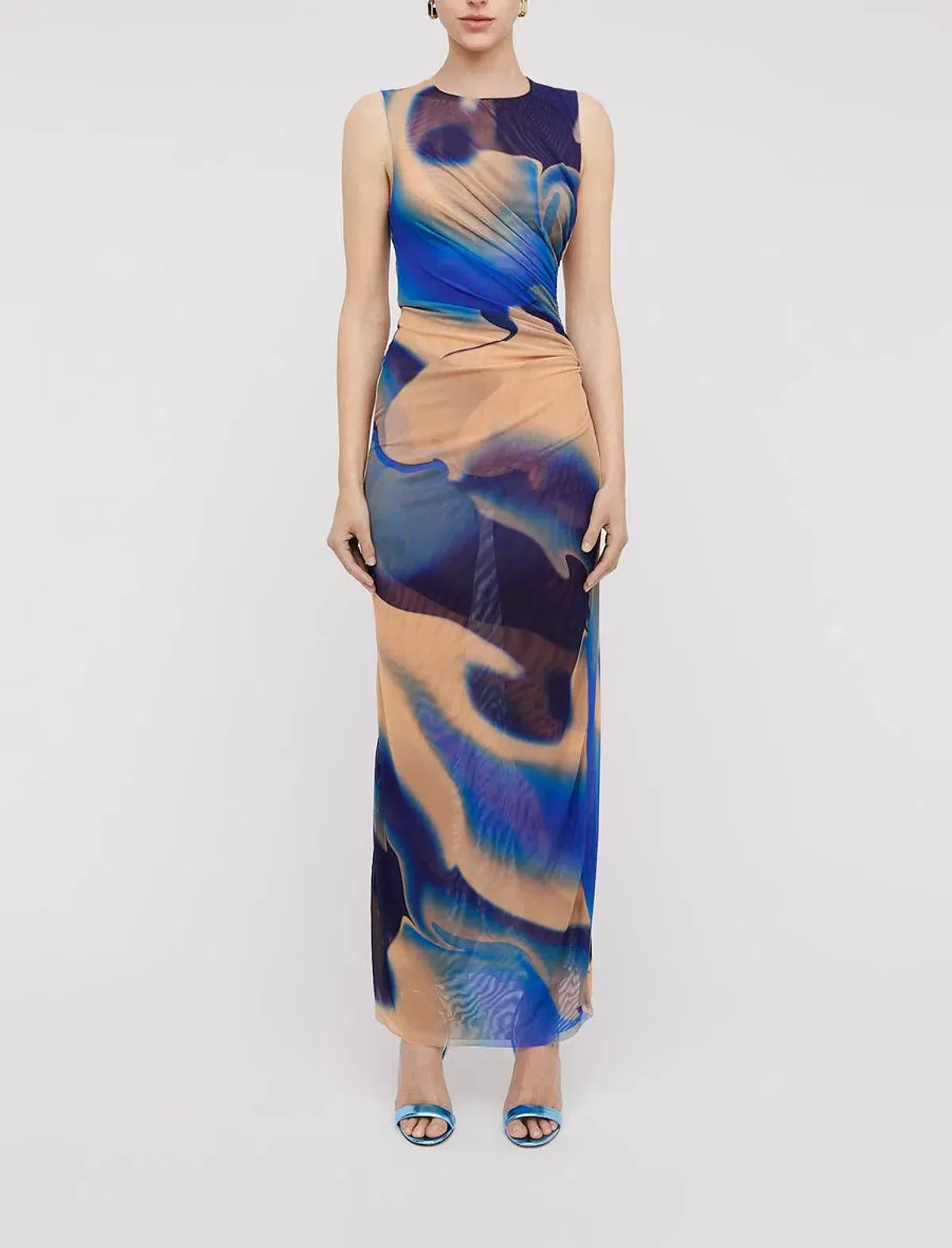Scanlan Theodore Italian Watercolour Print Dress Blue Size 8 / S for rent on The Volte - main image