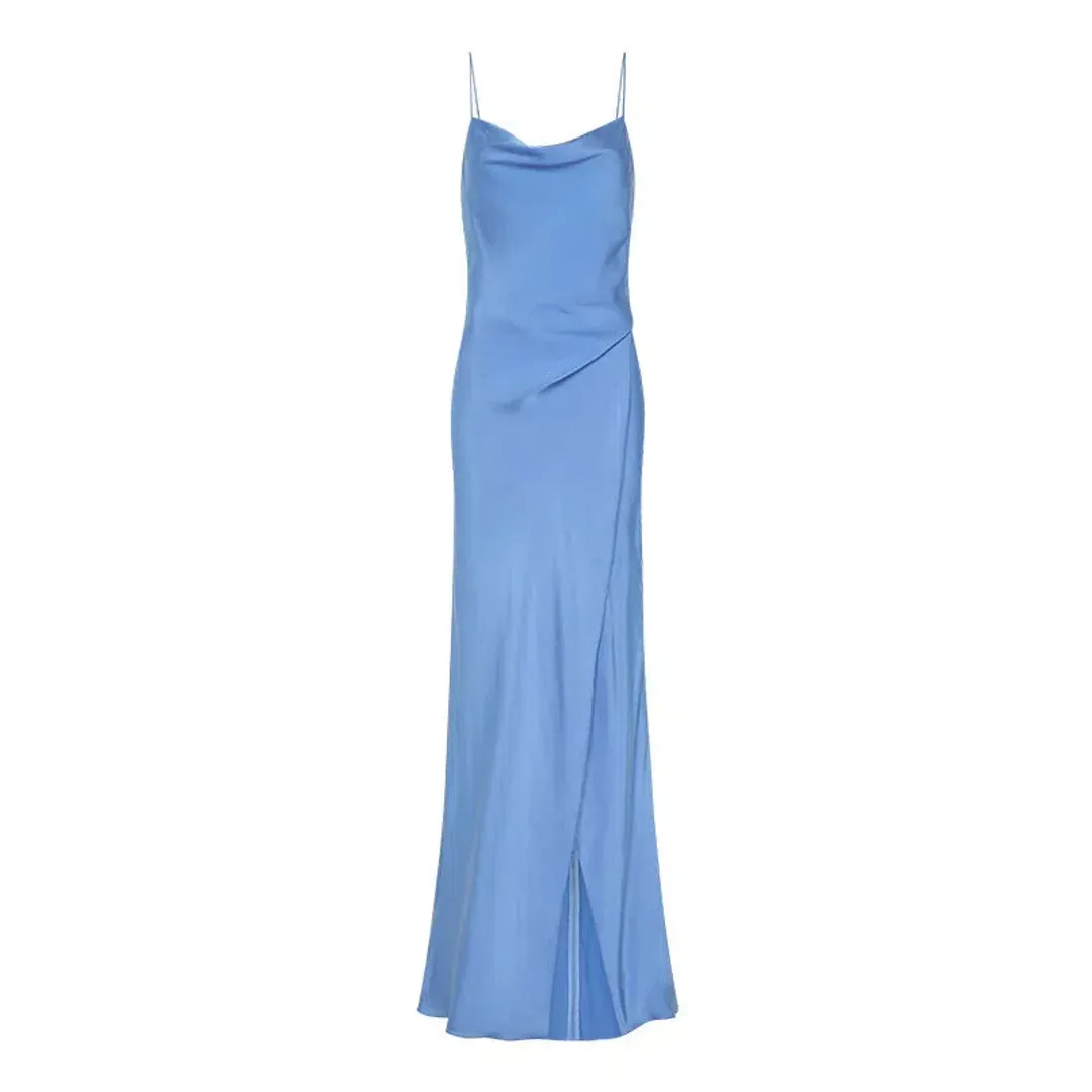 Camilla And Marc Monroe Slip Dress Blue Size AU 10 for rent on The Volte - main image