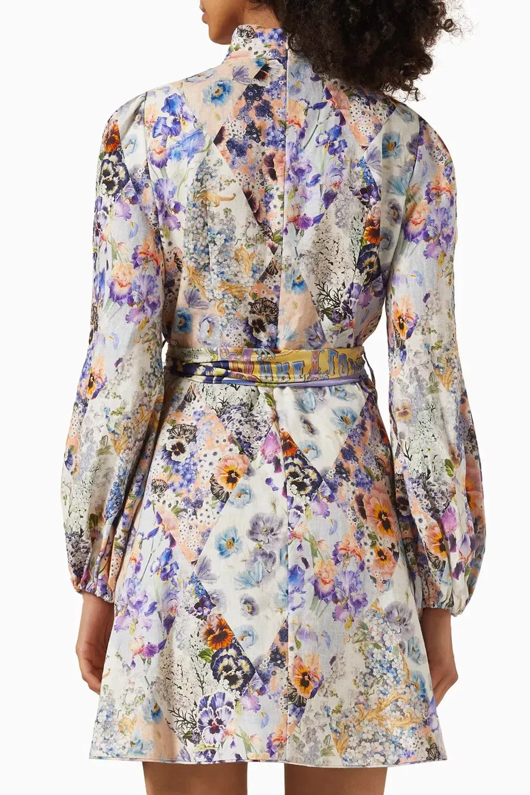 Zimmermann Tama Belted Mini Dress Floral Size 2 / AU 12 for rent on The Volte - main image