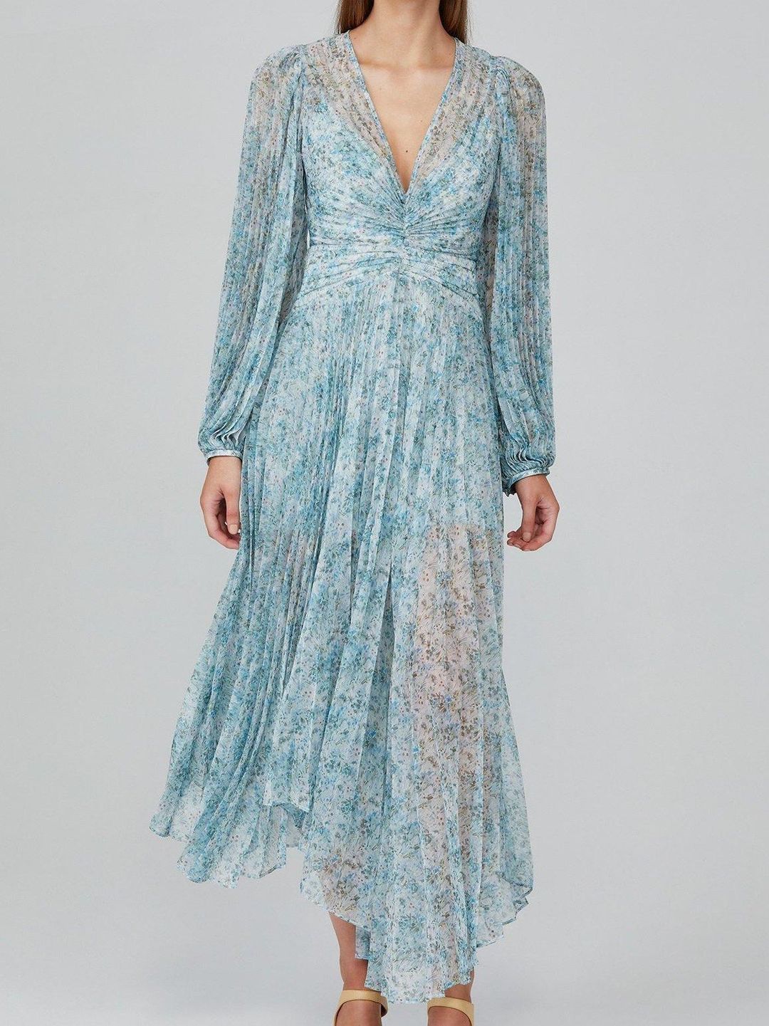 Acler Astone Midi Dress Blue Size 14 for rent on The Volte - main image