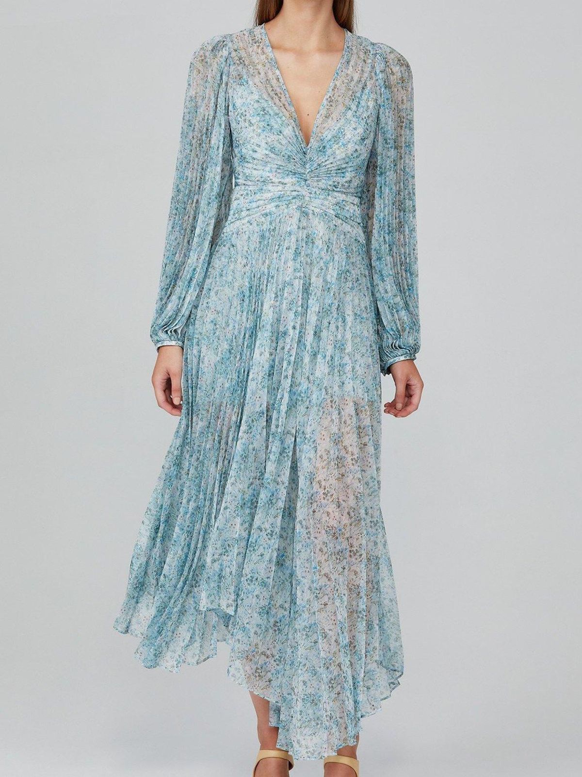 Acler Astone Midi Dress Blue Size 14 - Image 1