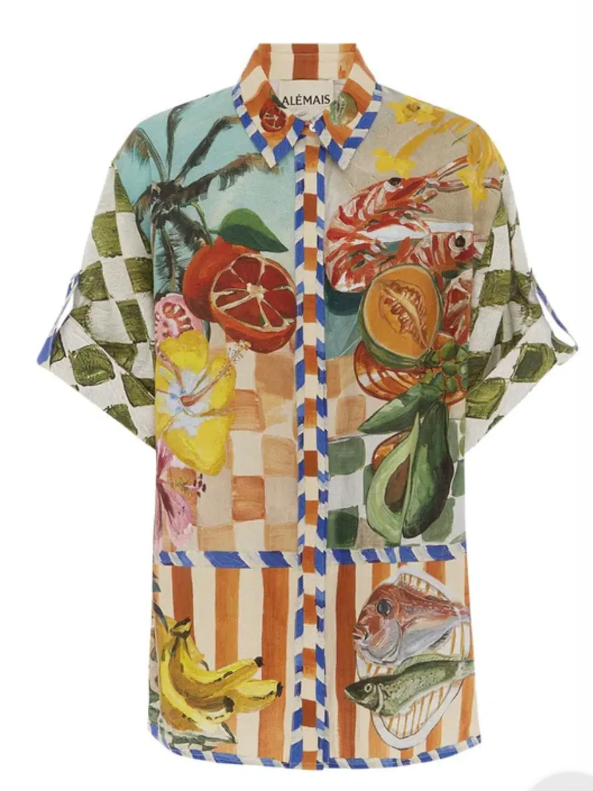 Alemais Theo Oversized Shirt Multi Coloured Size 10 - Image 2