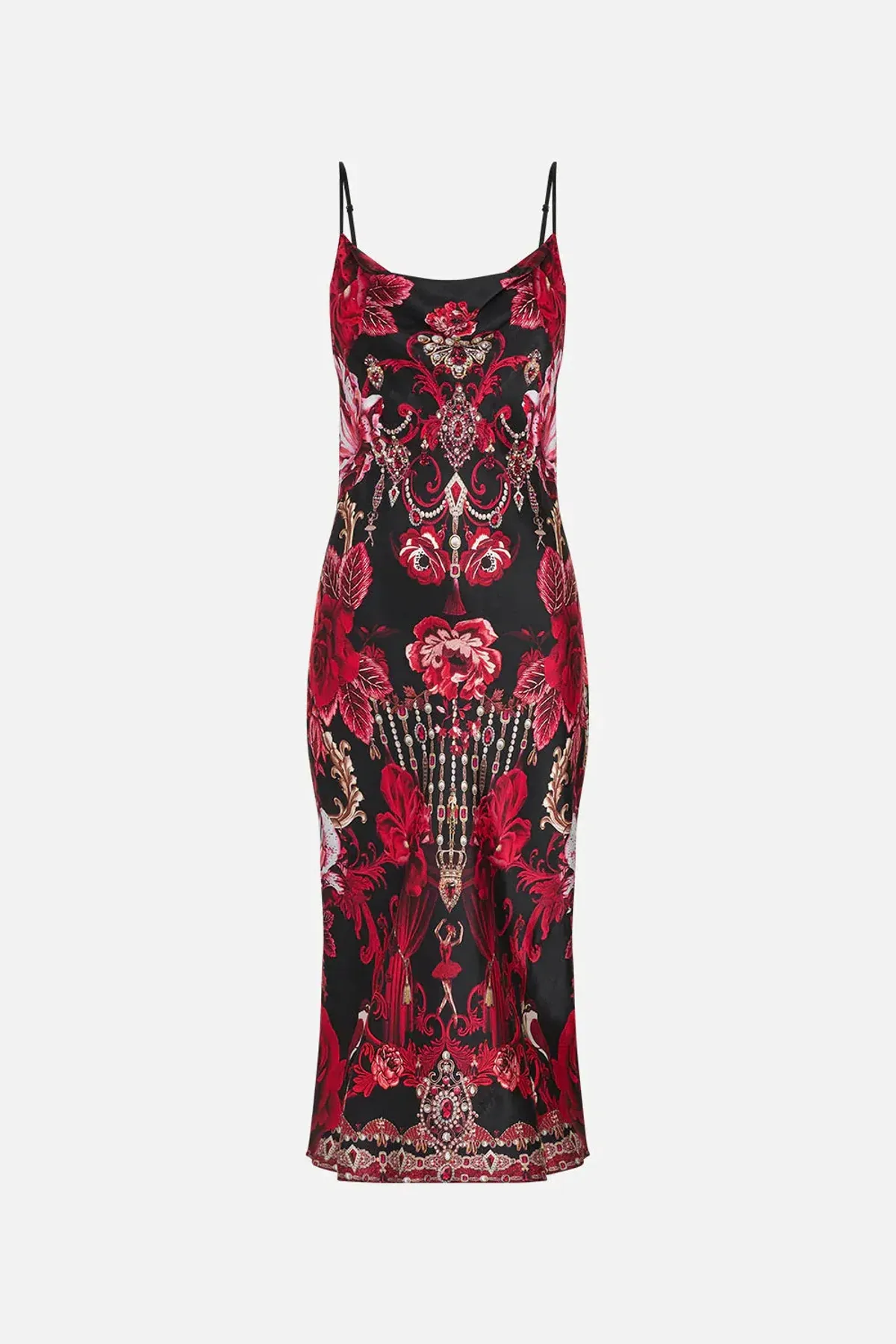 Camilla Long Bias Slip Sisterhood Of The Rose Black Size AU 6 - Image 3