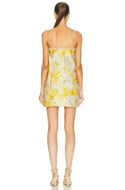 Zimmermann The Wonderland Shell Shift Mini Dress in Daffodil Print Size 1 / AU 10 for rent on The Volte - image 2