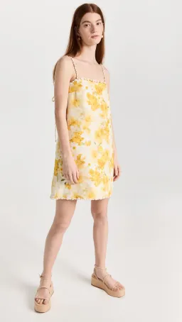 Zimmermann The Wonderland Shell Shift Mini Dress in Daffodil Print Size 1 / AU 10 for rent on The Volte - image 4