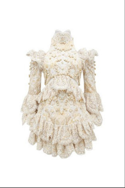 Thurley Flutter dress in gold raid tile size 12 for rent on The Volte - image 2