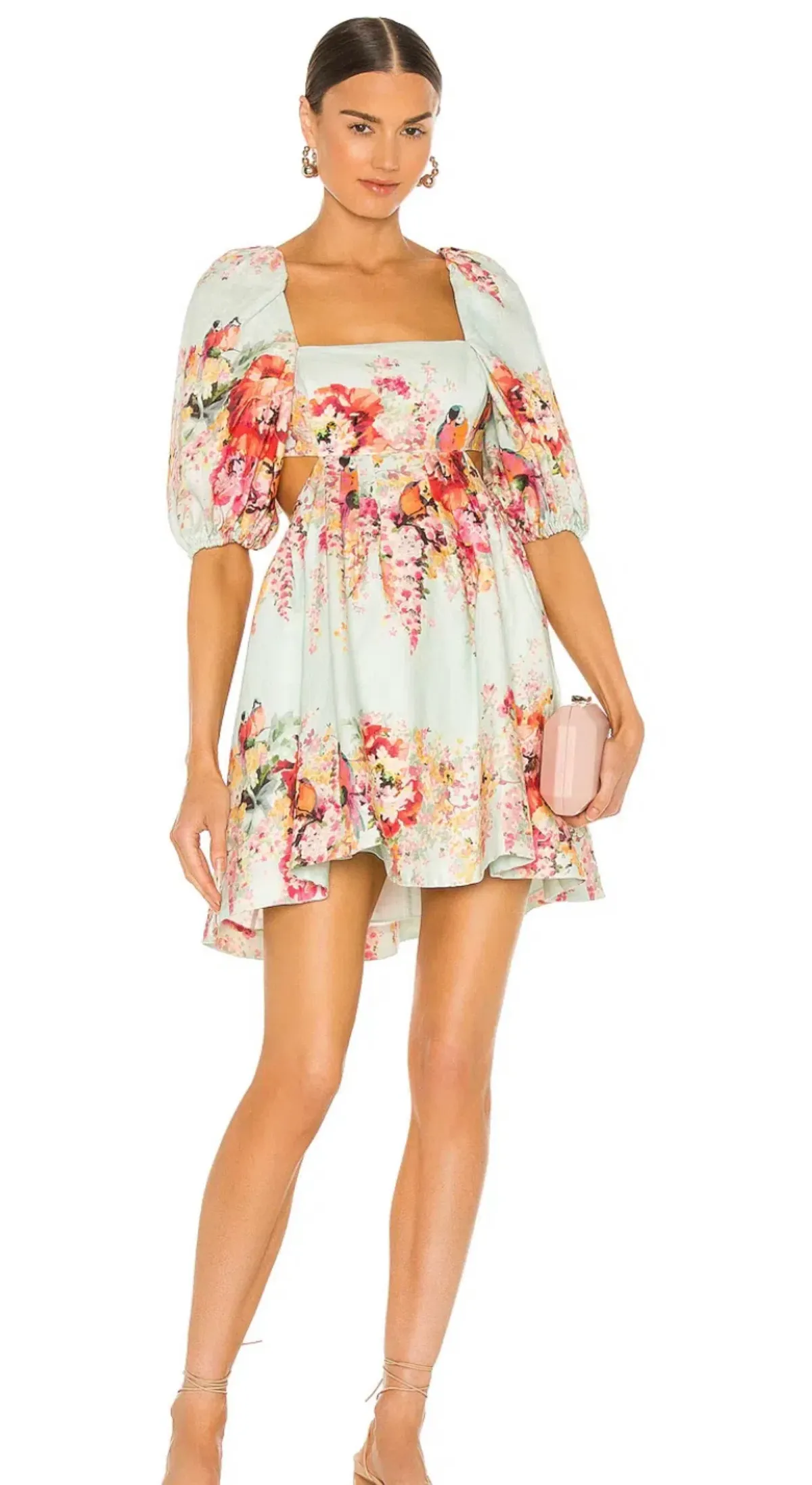 Zimmermann Mae Cut Out Mini Dress Floral Size 1 / AU 10 - Image 1