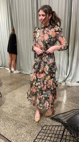 Zimmermann Lady Beetle Midnight Floral Dress Size- 6-8 for rent on The Volte - image 3