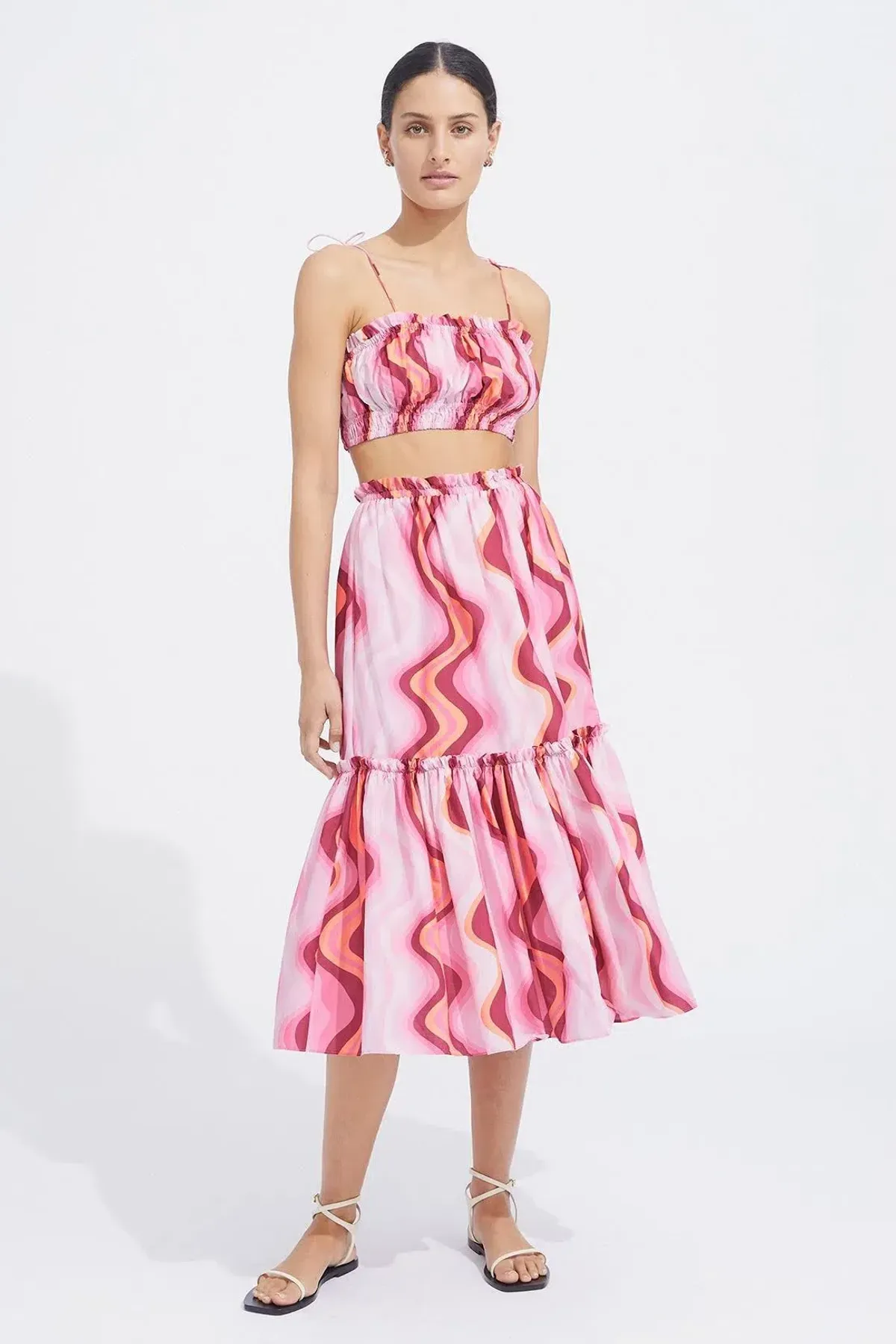 Steele Cameron Bustier & Austin Skirt Set Groovy Print Size 8 - Image 1