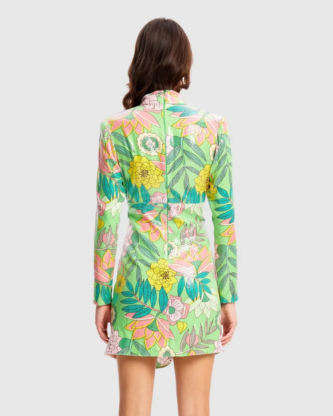 Alice McCall All That Glitters Mini Dress Green/Multi Size 12 for rent on The Volte - main image