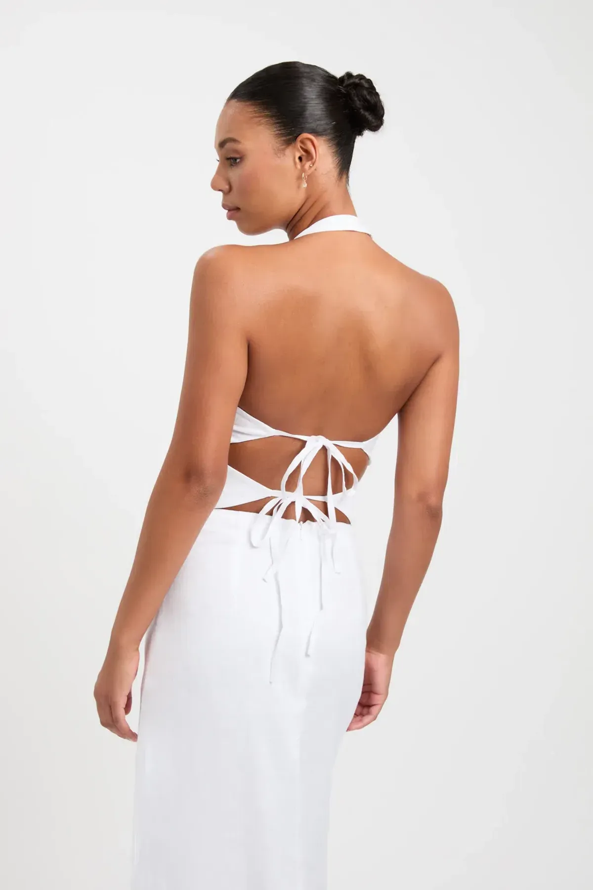 Kookai Tahiti Skirt & Top Set White Size 8 - Image 2