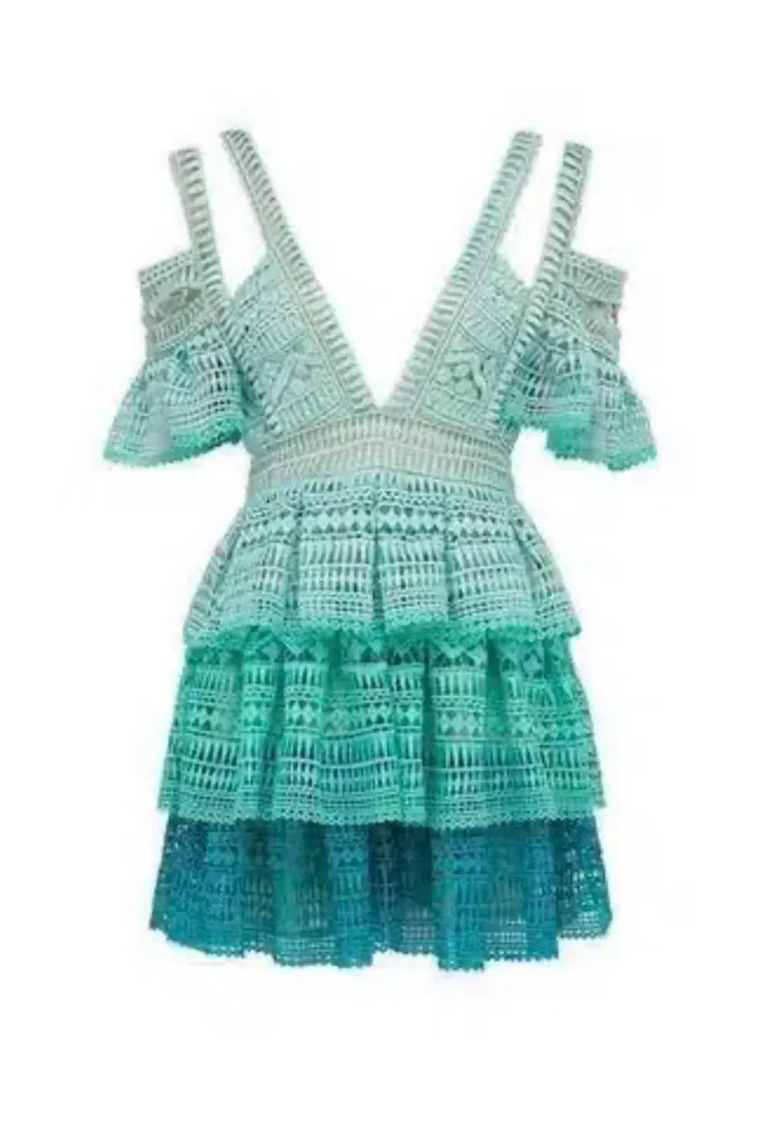 Thurley Wind Chimes Dress Ombre Green Mint Size 8 for rent on The Volte - main image