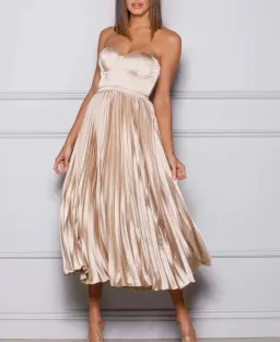 Elle Zeitoune Milan Dress in Champaign Size AU 6 for rent on The Volte - image 1