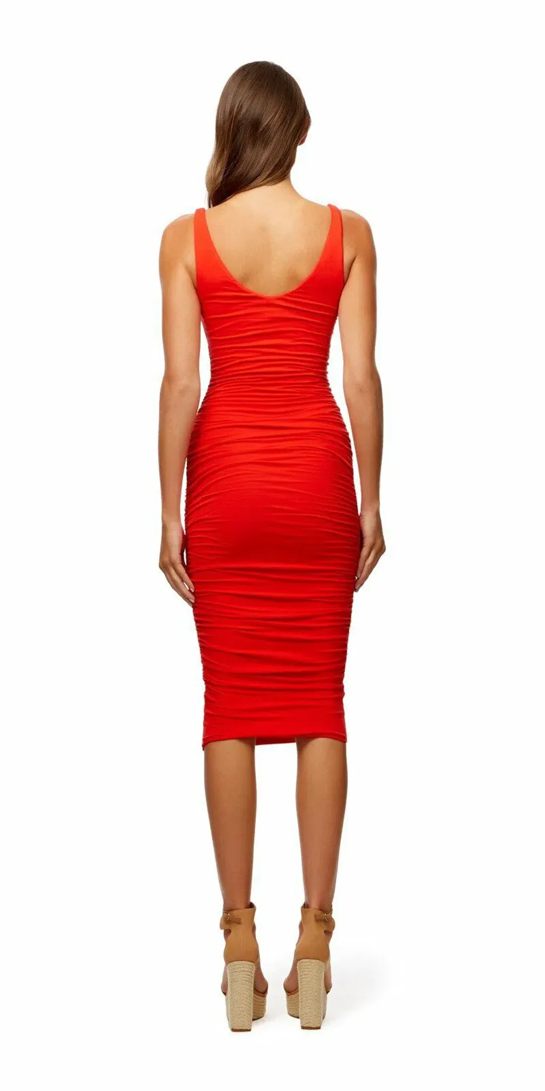 Kookai Brandy Dress in Red/Rosetta in Size 36/Au 8 for rent on The Volte - main image