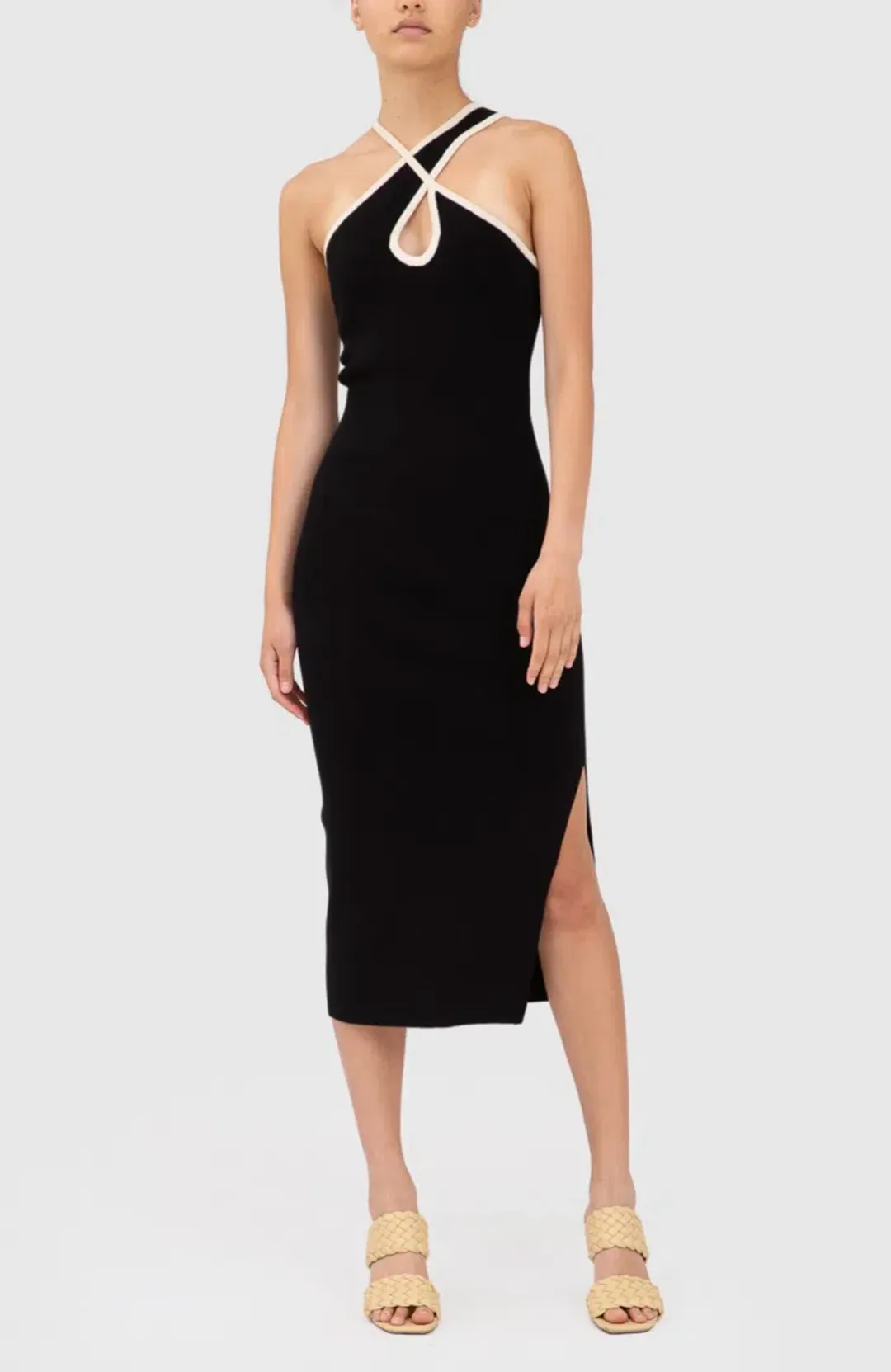 C/MEO Collective Knit Dress Black Size 6 for rent on The Volte - main image