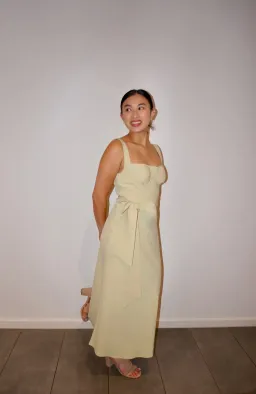 By Johnny Ora Bust Midi Dress Pistachio Size 8 for rent on The Volte - image 2