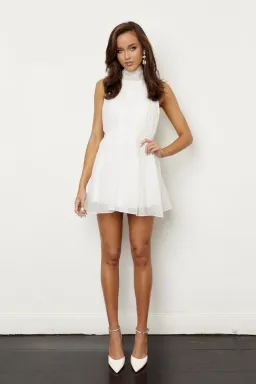 Calia Collection Rosalia Mini Dress White Size 10 for rent on The Volte - image 1