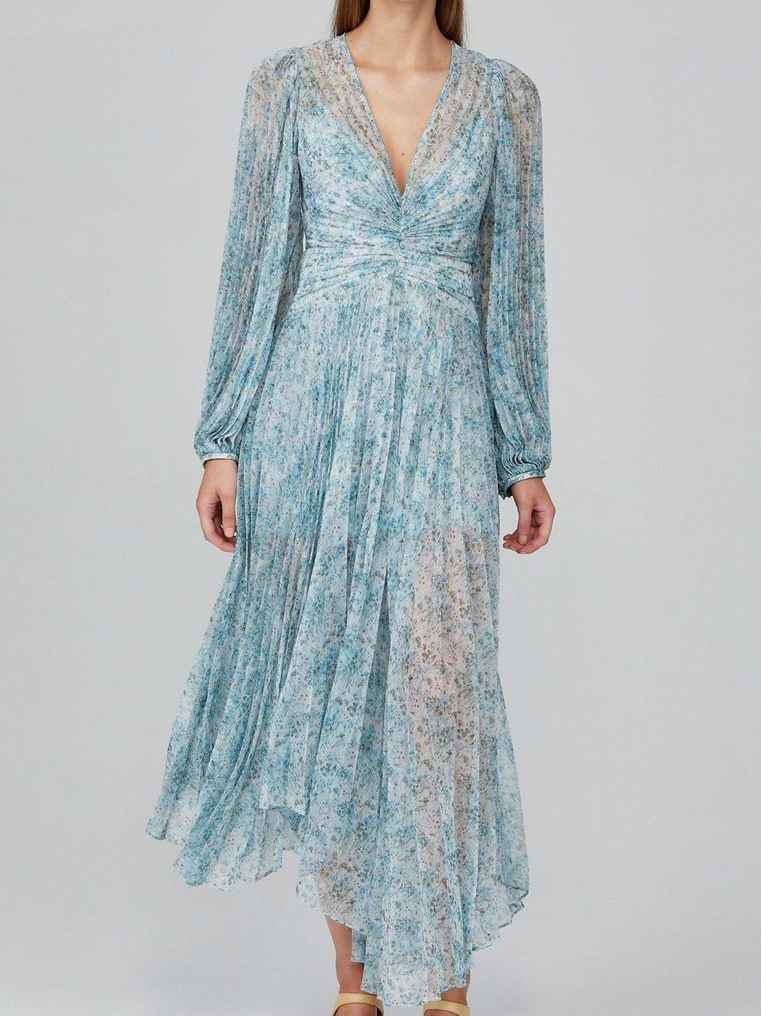Acler Astone Midi Dress in Blue Fields Size 8 for rent on The Volte - main image