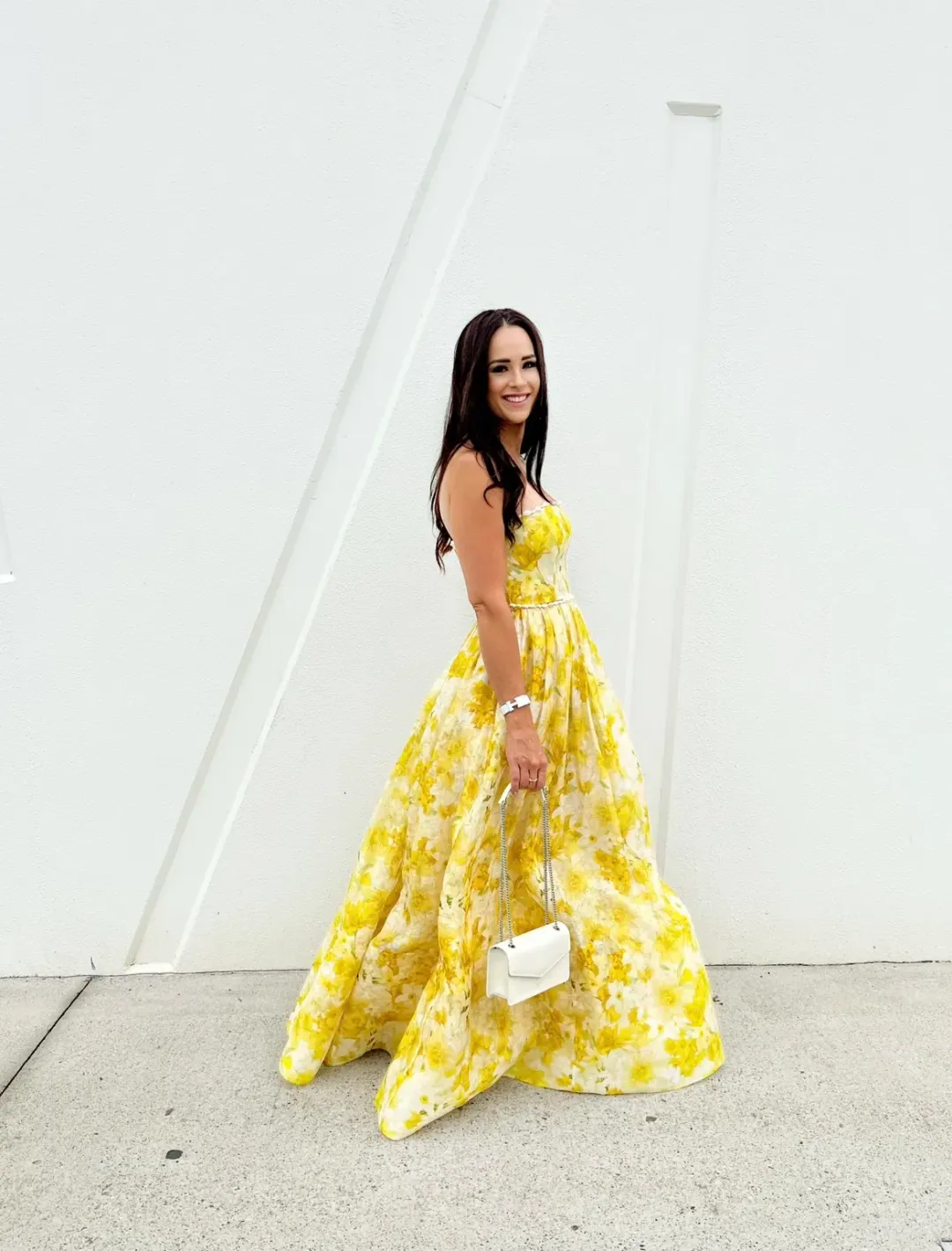 Zimmermann Wonderland Shell Gown Yellow Floral Size 1 / AU 10 for rent on The Volte - main image