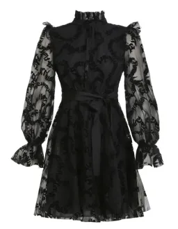Zimmermann Mesh Mini Dress Black Size 8 for rent on The Volte - image 4