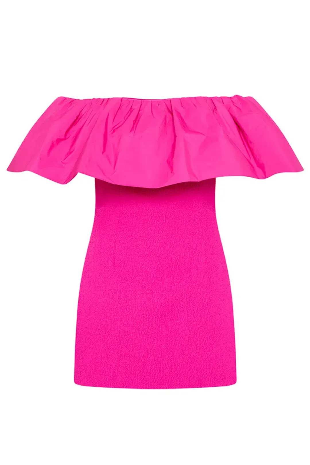 Rebecca Vallance Cecily Off Shoulder Mini Dress Pink Size AU 12 for rent on The Volte - main image